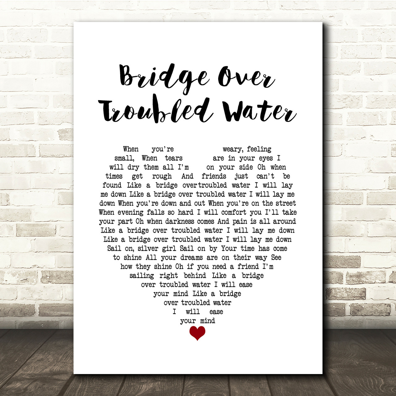 bridge over troubled water lyrics