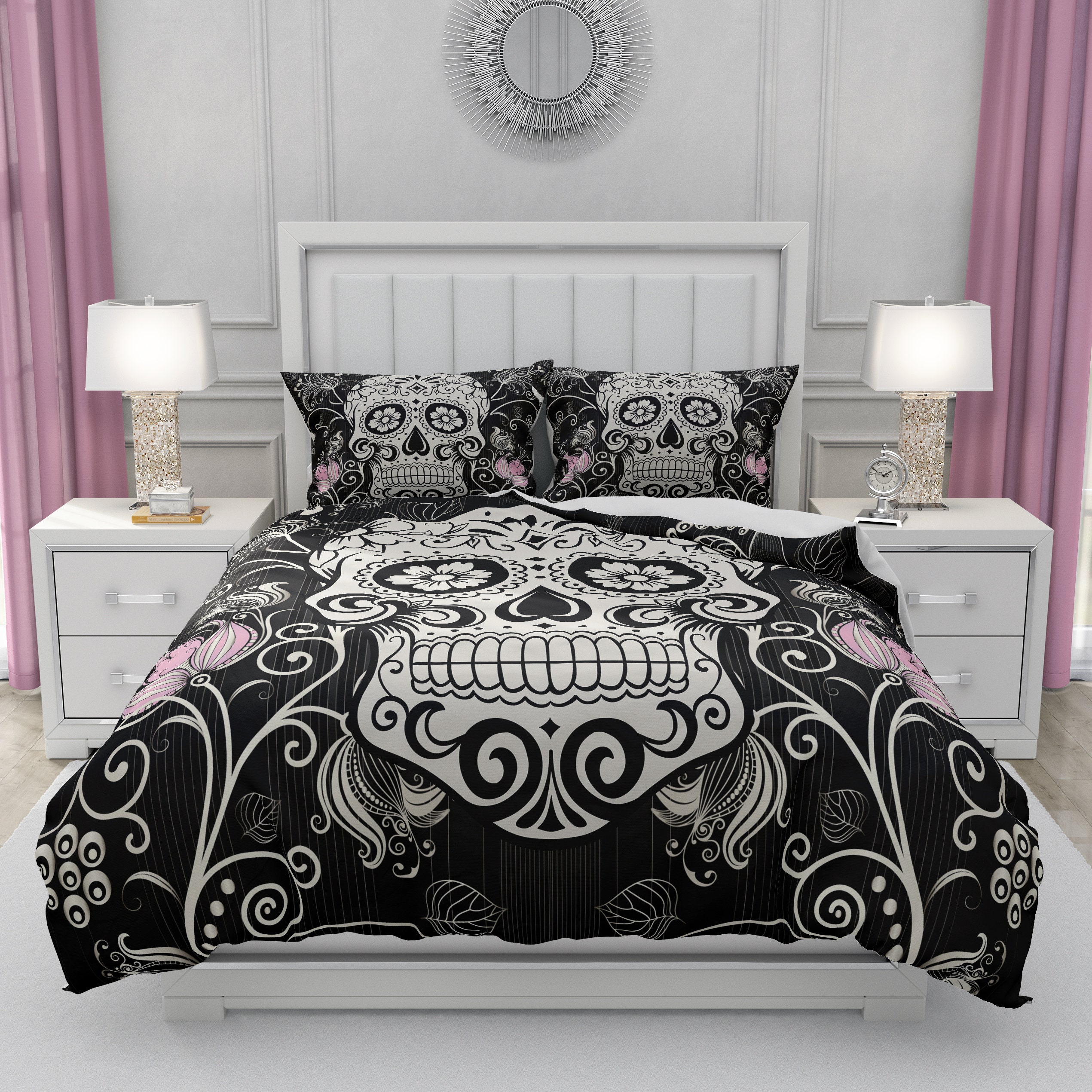 skull bedspreads