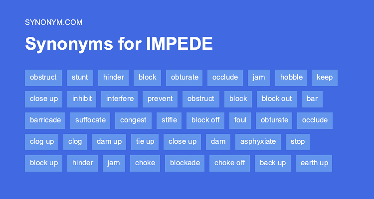 another word for impede