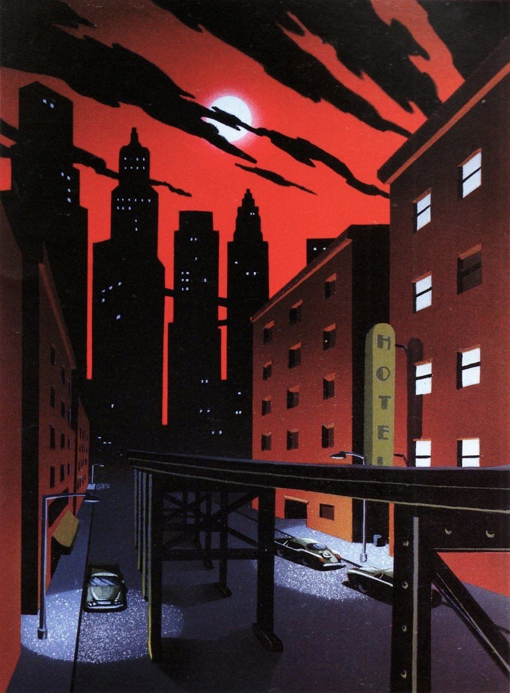 batman the animated series background art