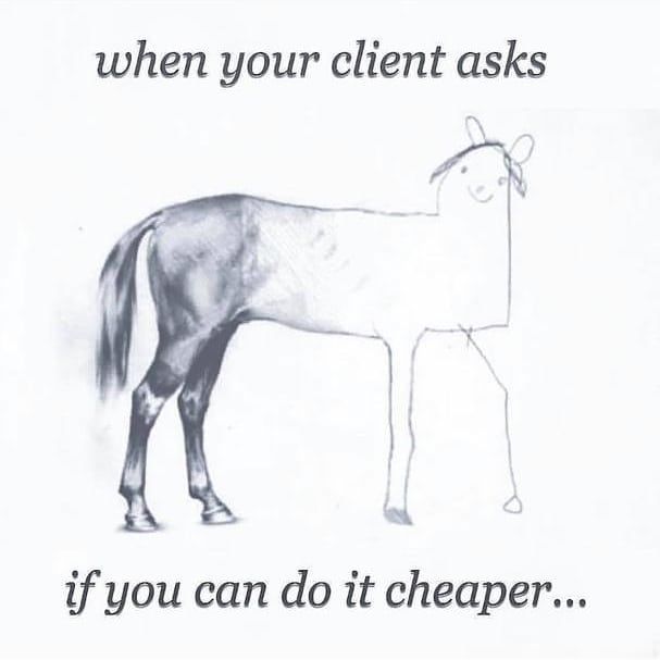 can you do it cheaper horse drawing