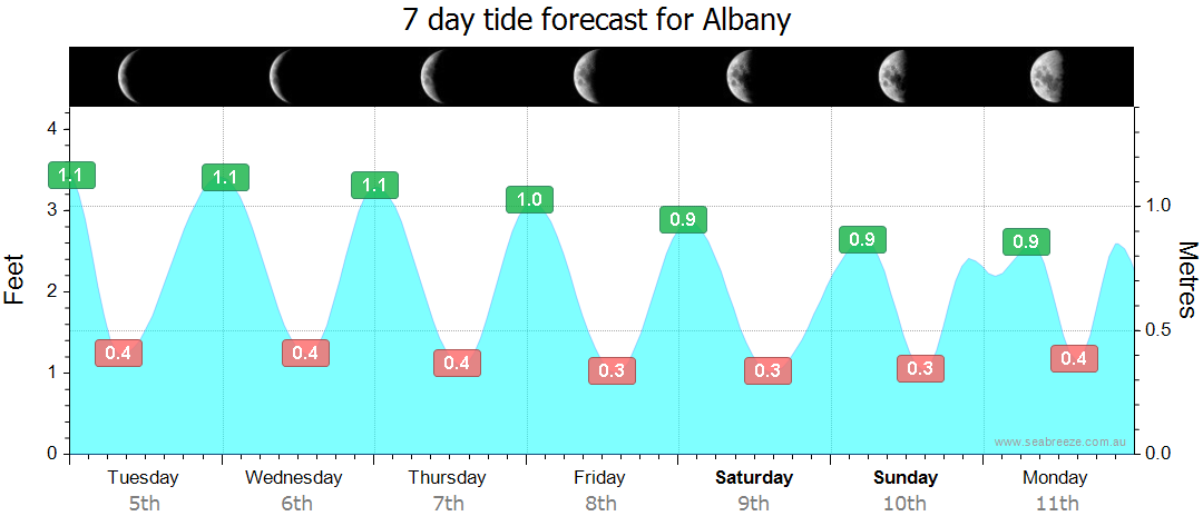 tide times albany