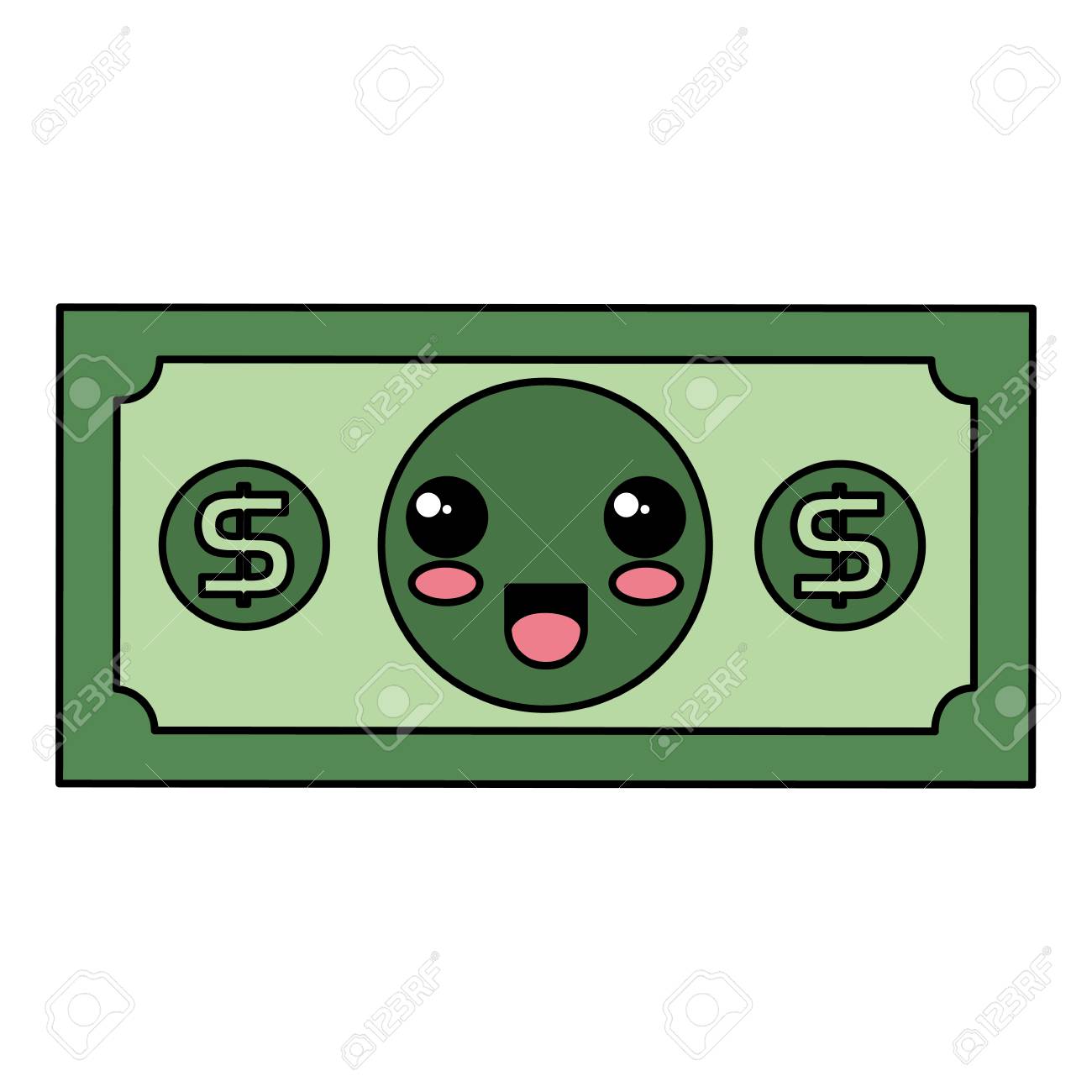 dibujo dinero kawaii