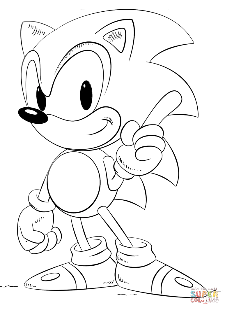 super sonic para colorear