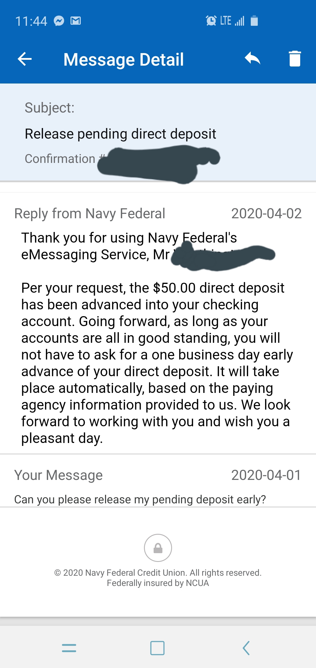 navy federal cancel pending transaction