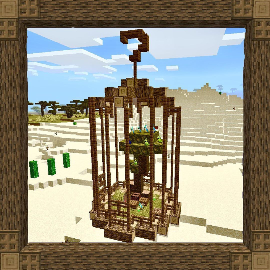 minecraft bird cage