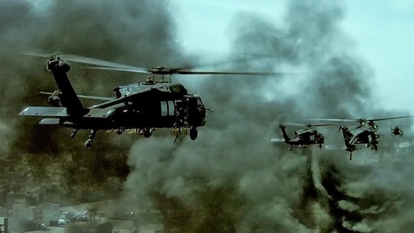 black hawk down landing scene