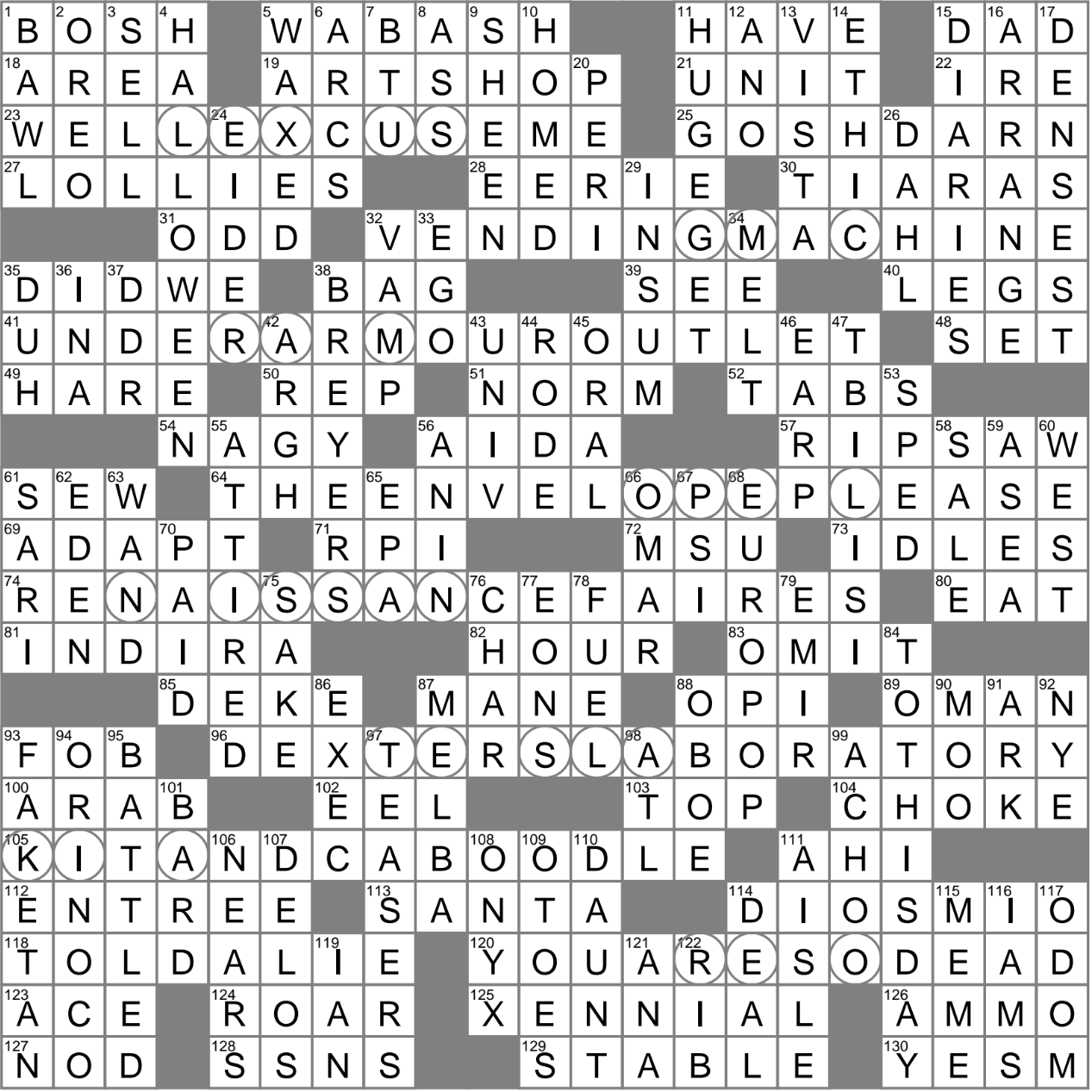 donated time crossword clue