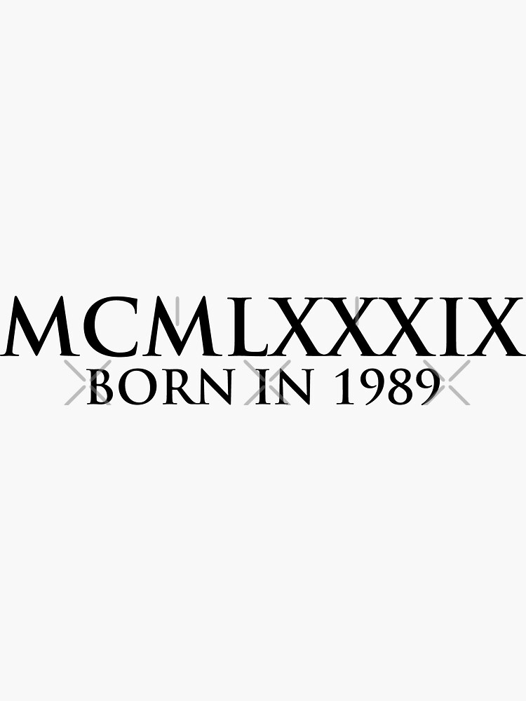 1989 in roman numerals