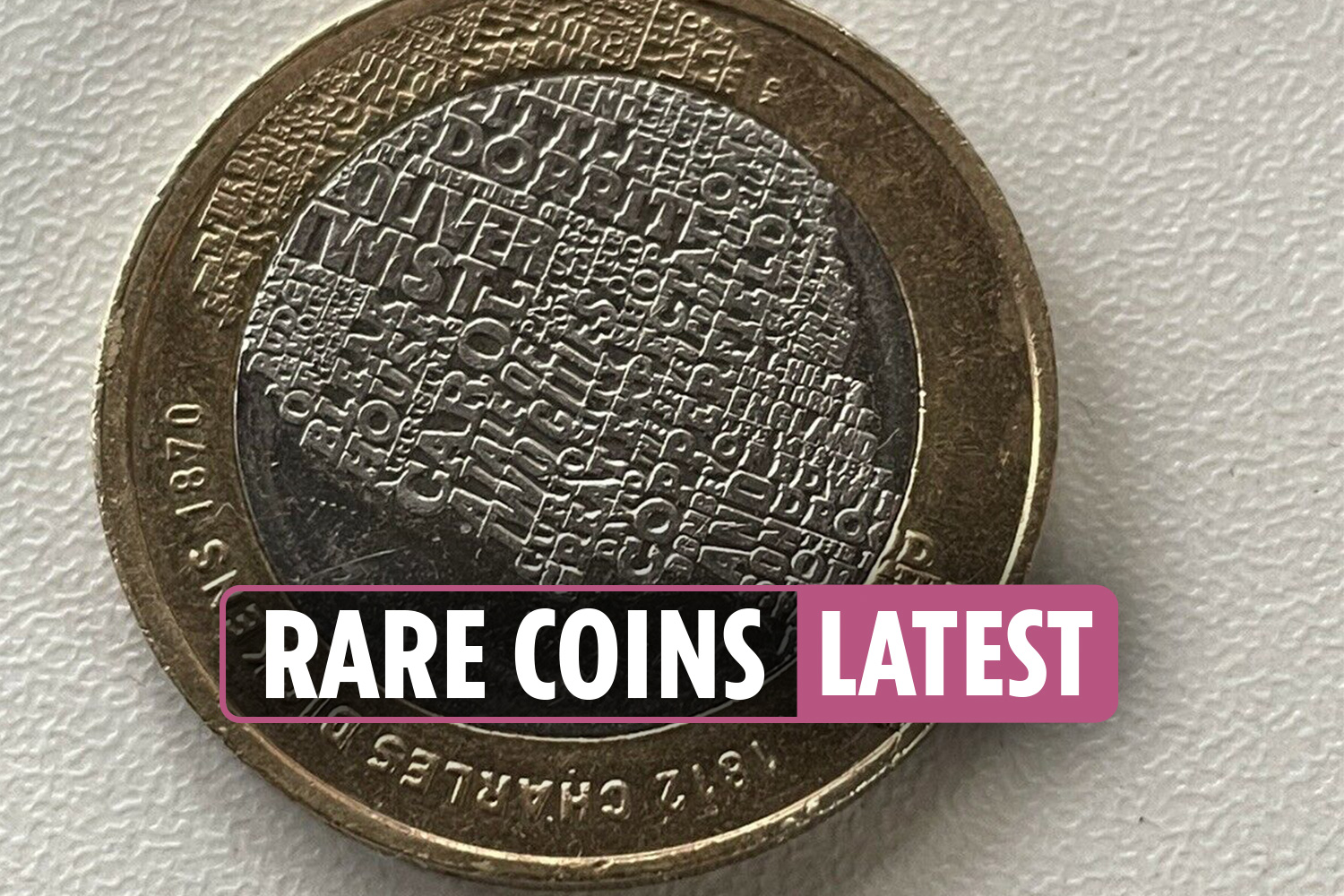 rare charles dickens 2 coin