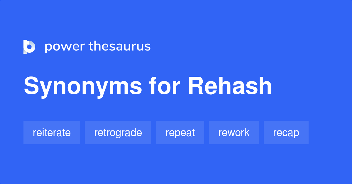 rehash synonym