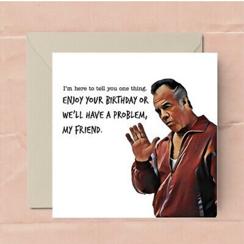 sopranos birthday card