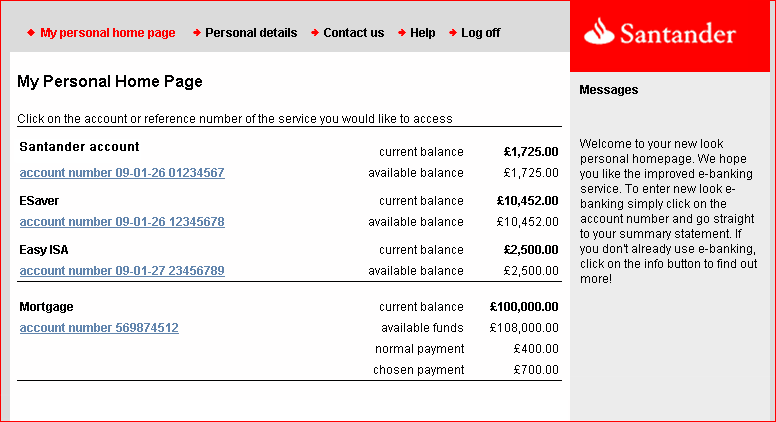 how to find personal id santander