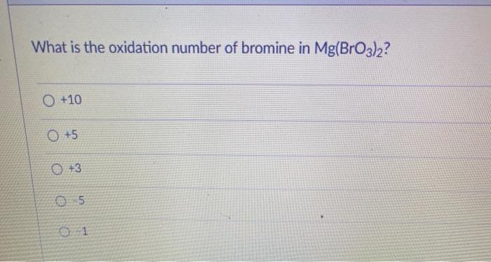 bro3 oxidation number