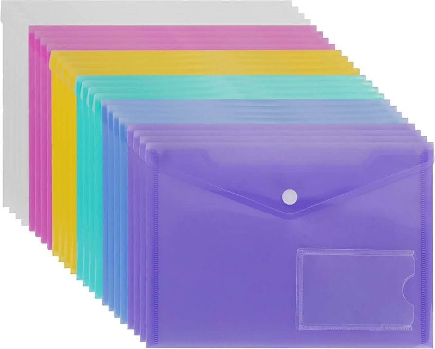 a5 plastic envelope folder