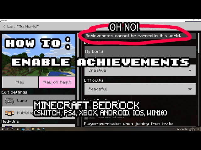 do you get achievements on peaceful minecraft