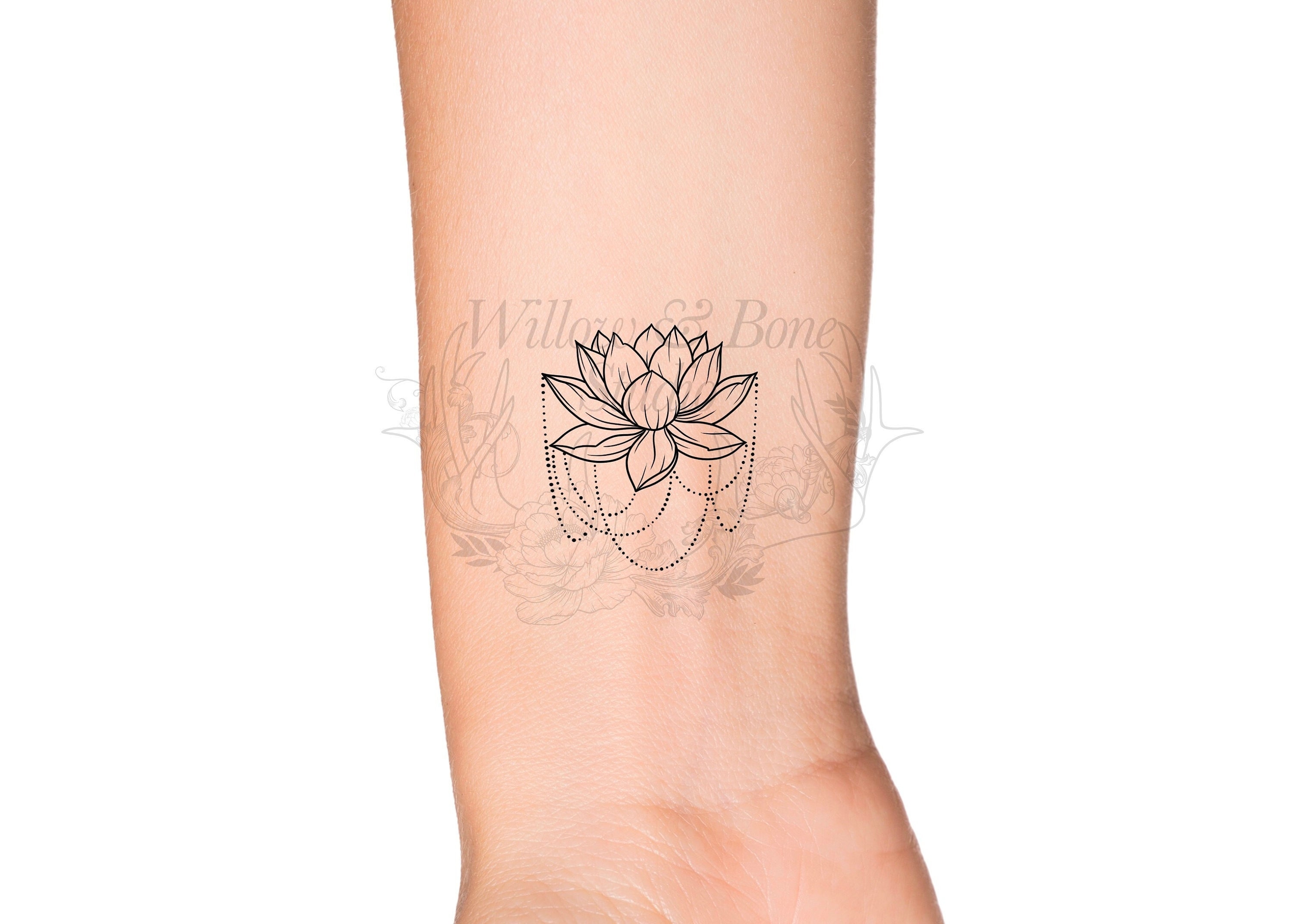 simple water lily tattoo