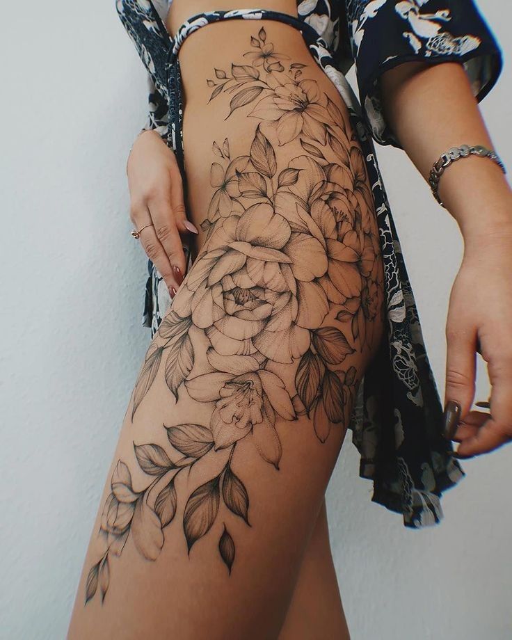 thigh tattoos for women