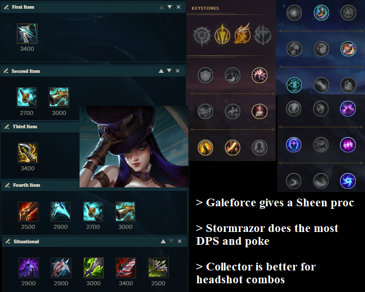 league of legends caitlyn build