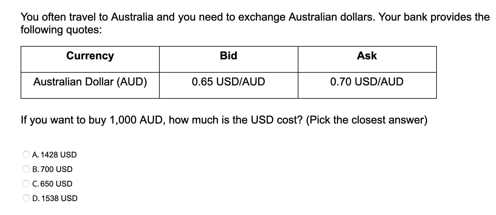 650 usd to aud