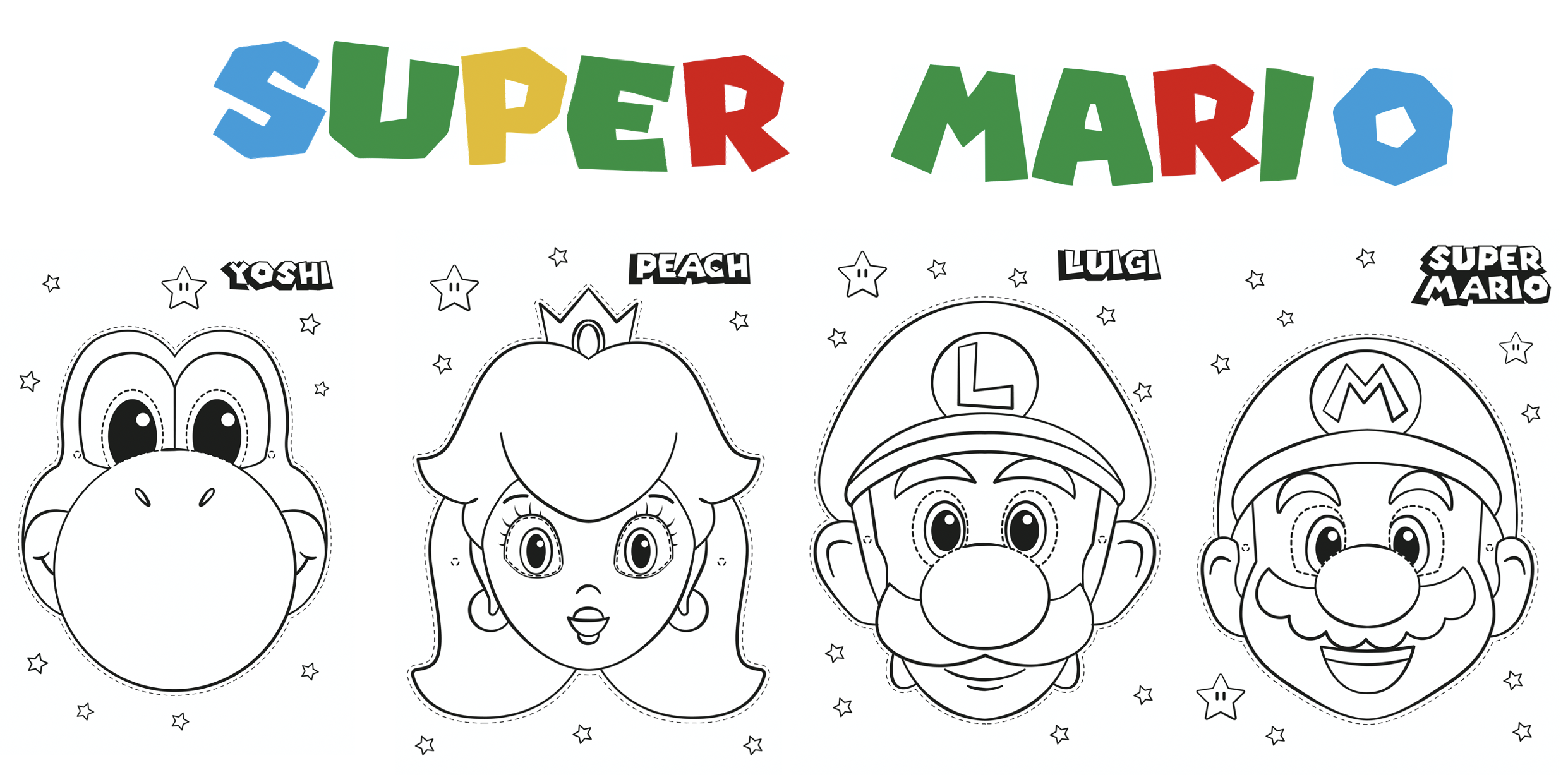 personajes mario bros para colorear