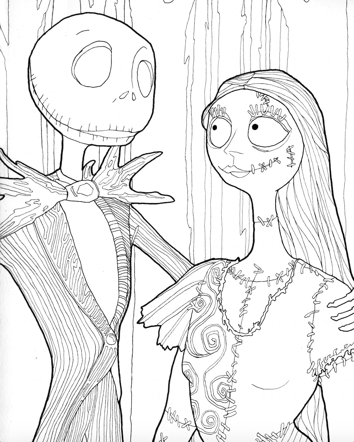 jack skellington coloring pages