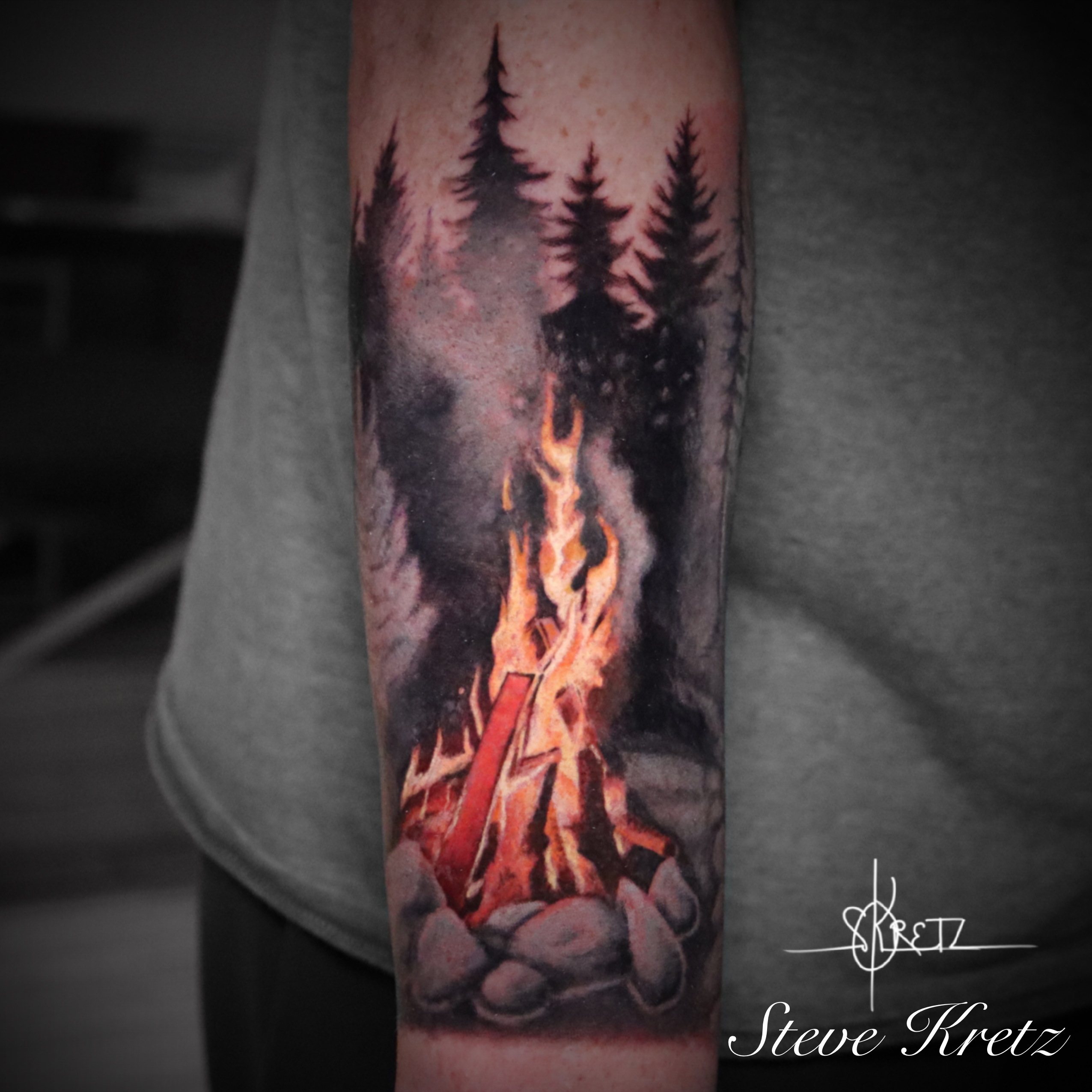 campfire tattoo