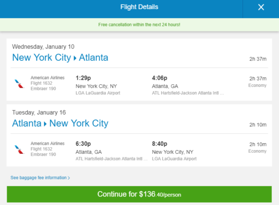 cheap flights from atlanta to new york