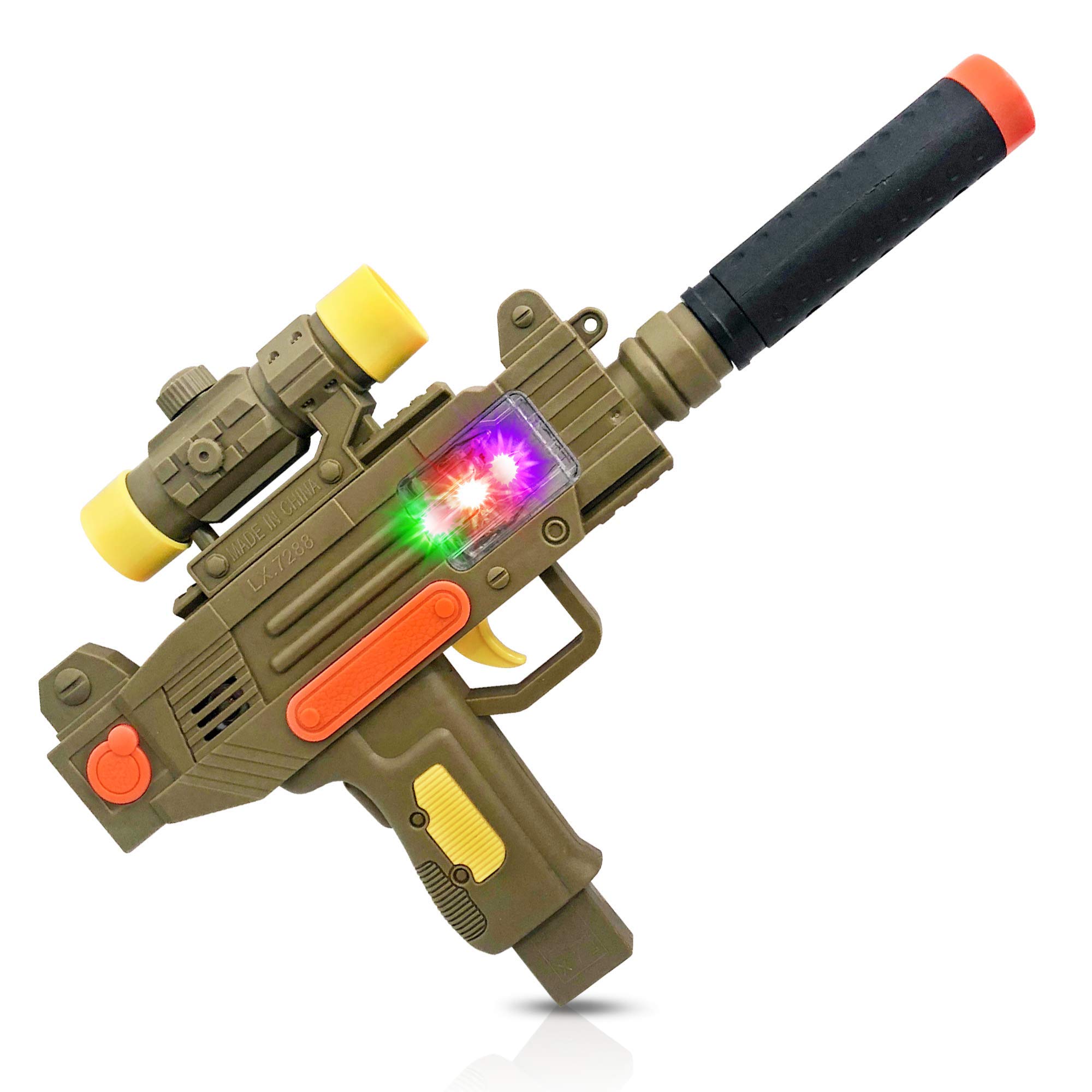 toy gun with lights and sound