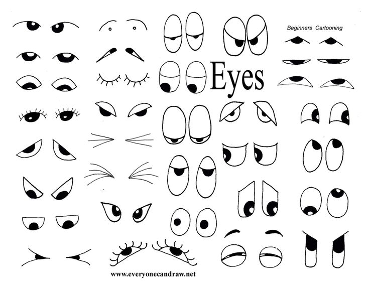 eyes drawing easy cartoon