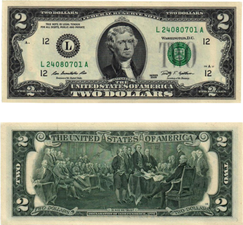 2 in dollars