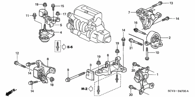 2003 honda element motor mounts