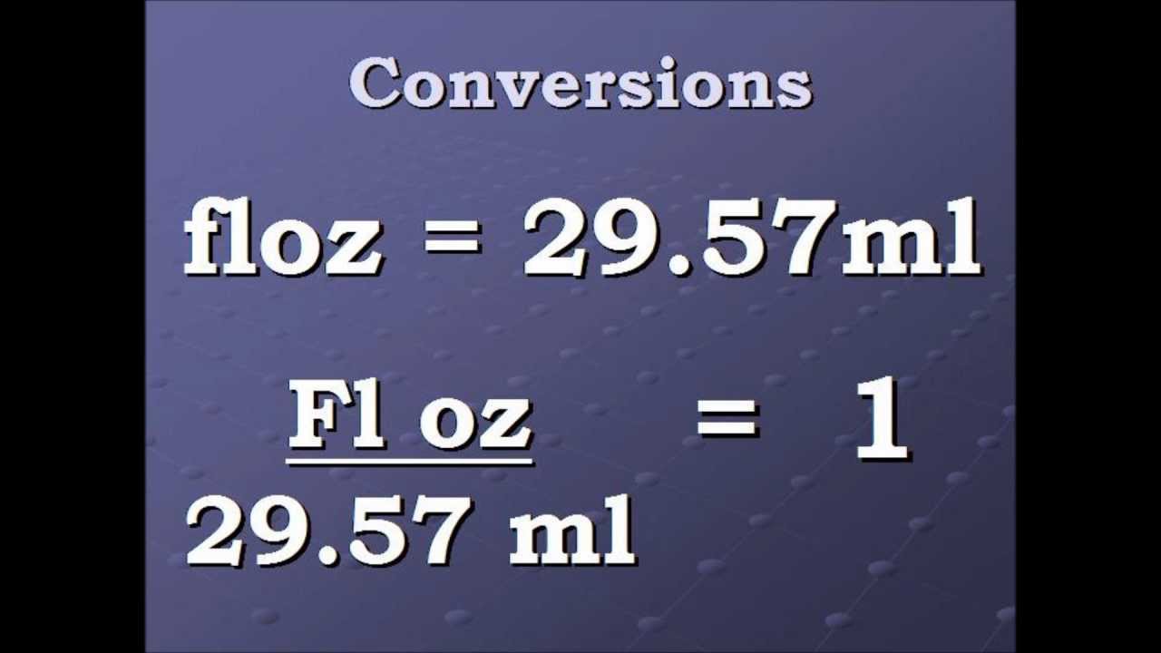 convert ml to oz liquid