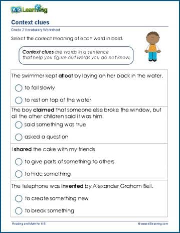 context clues worksheets