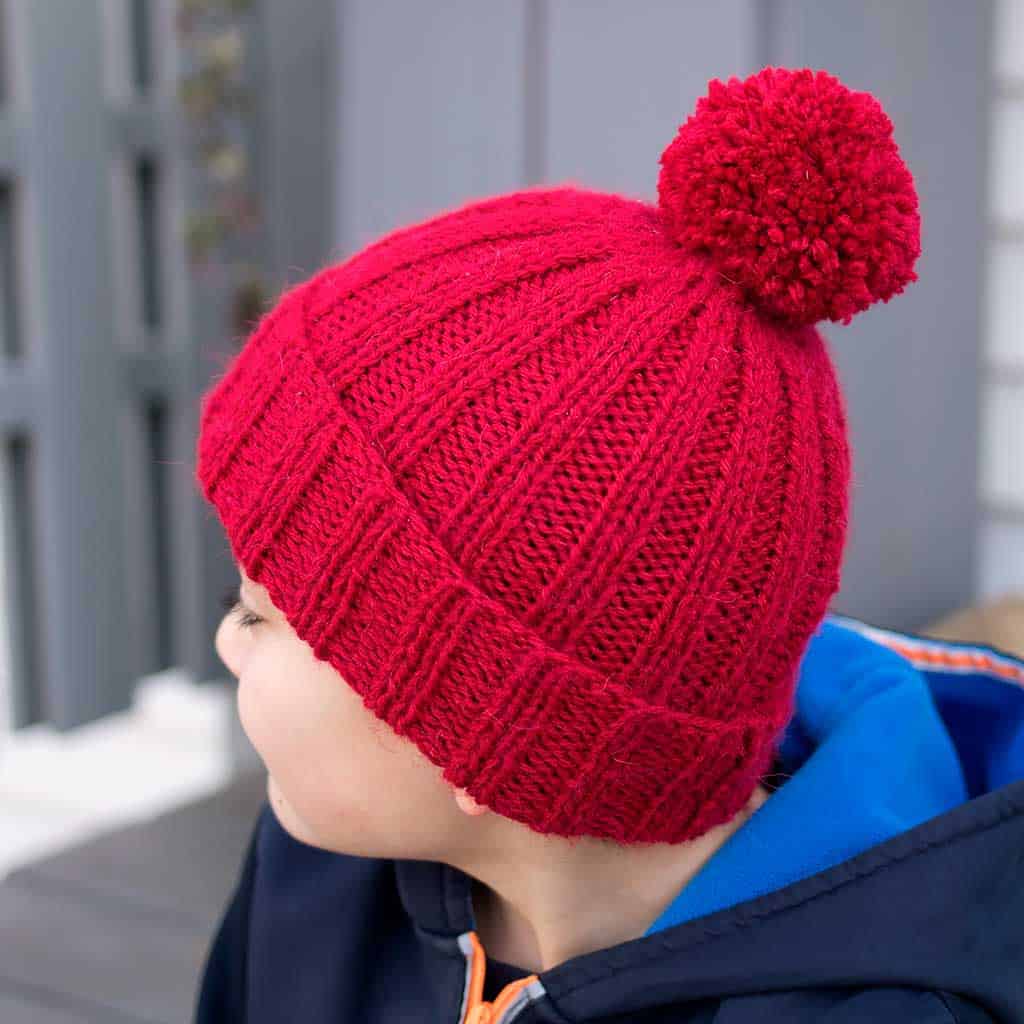 knit a hat on straight needles