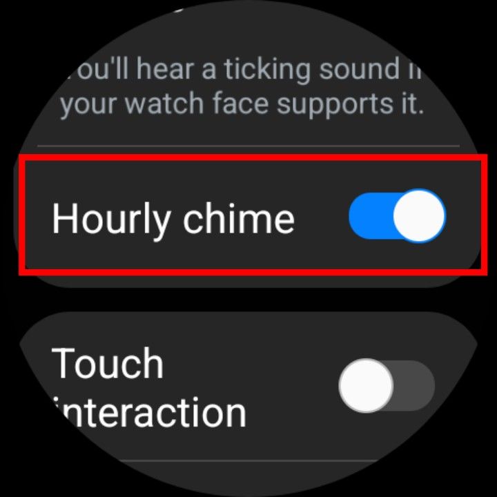 hourly chime samsung galaxy watch