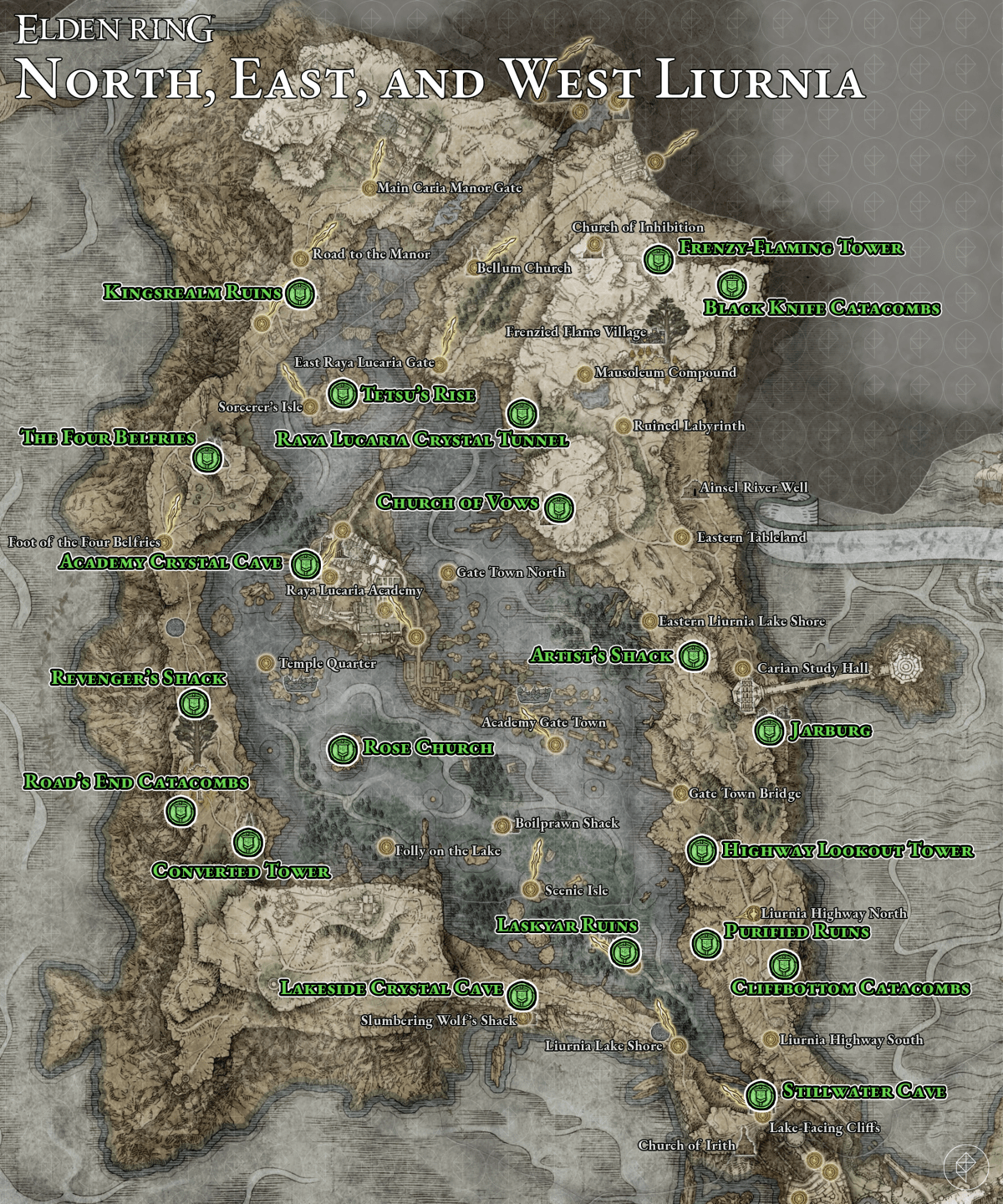 catacombs elden ring map