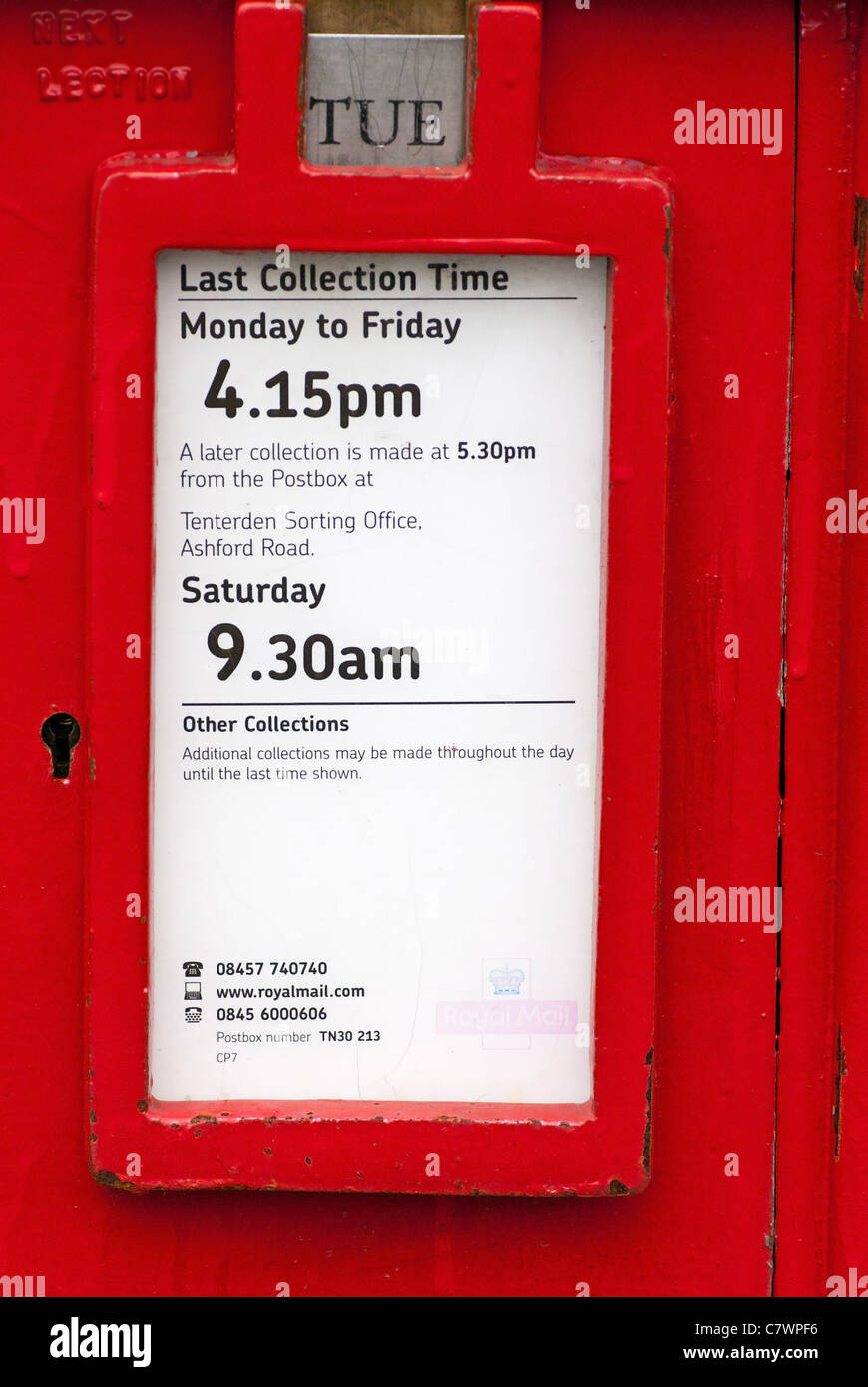 collection times royal mail post boxes