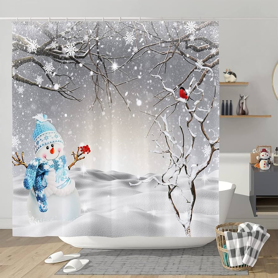 christmas shower curtain