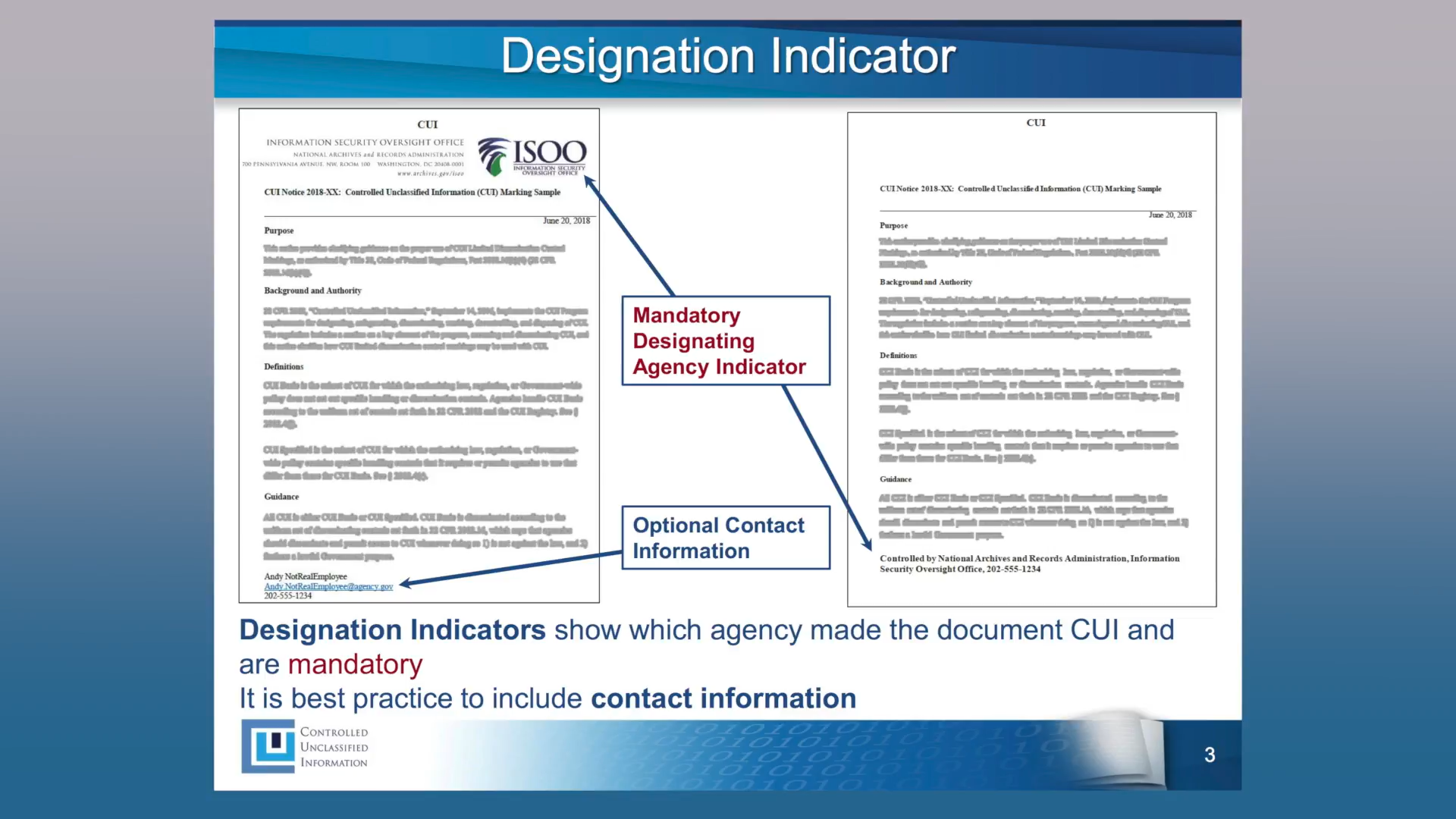 controlled unclassified information cbt