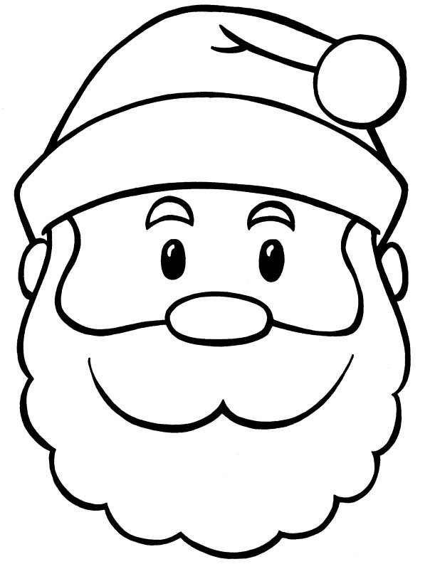 santa claus face outline