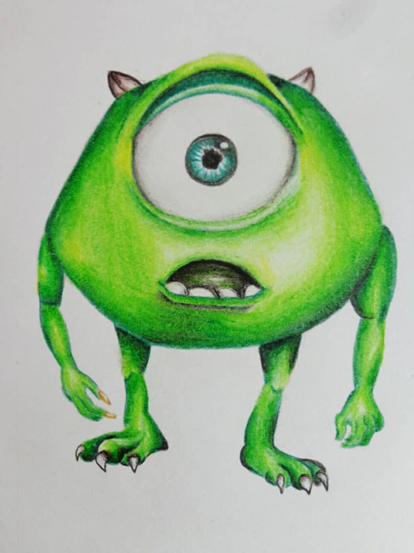 dibujar mike wazowski