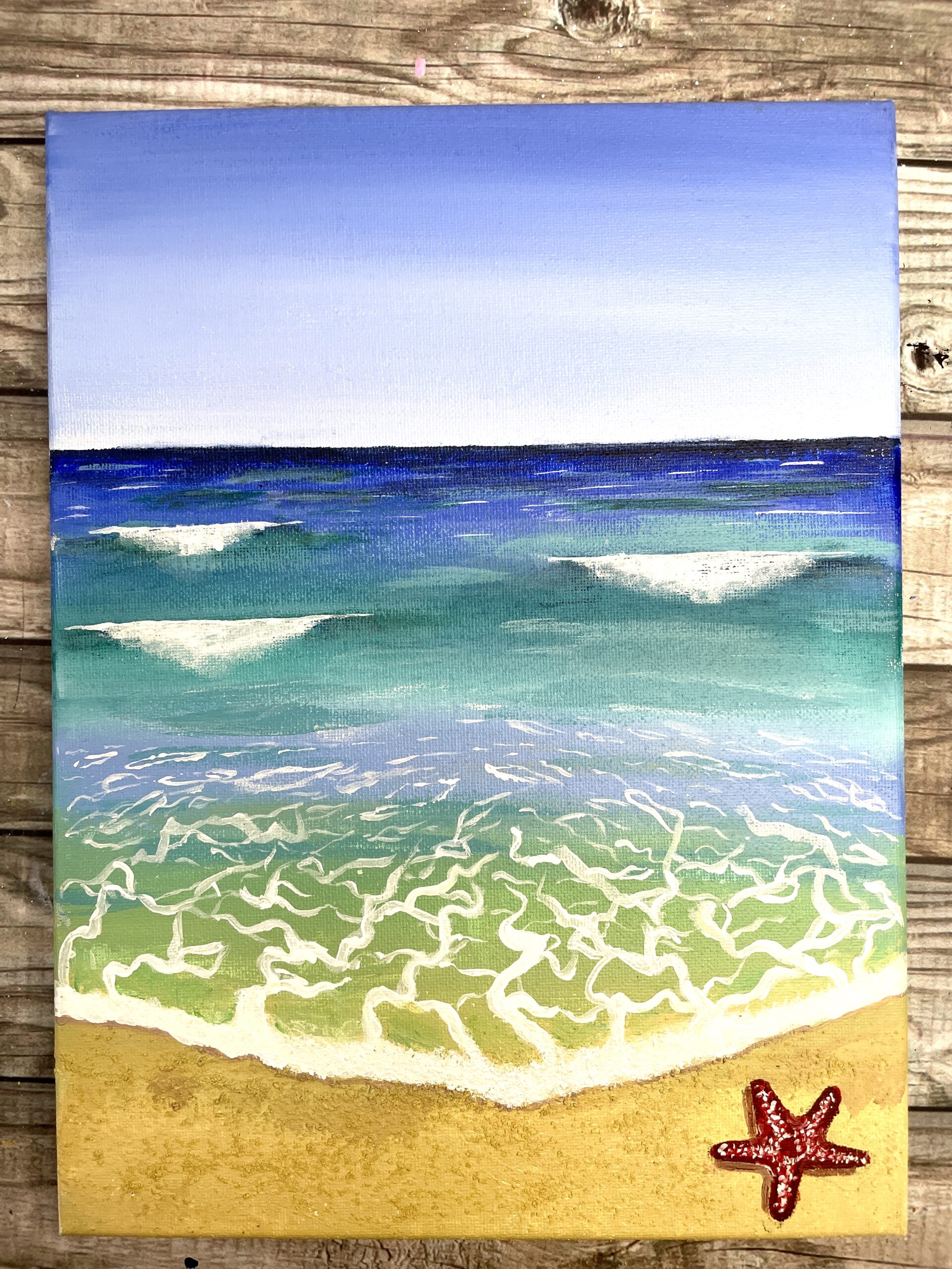 easy beach scenes to paint