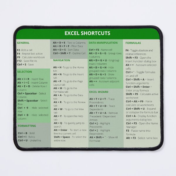 excel mouse pad