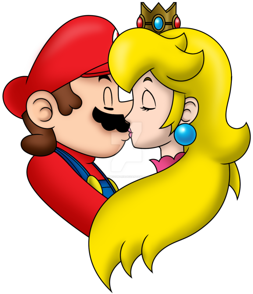 peach mario kiss