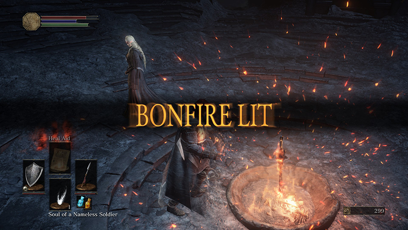dark souls bonfire lit