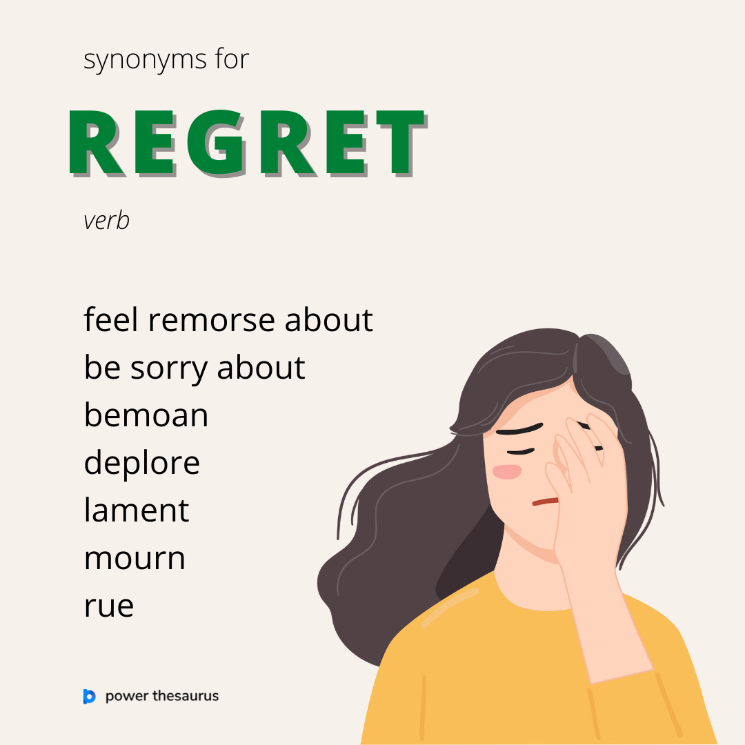 regret synonyms in english