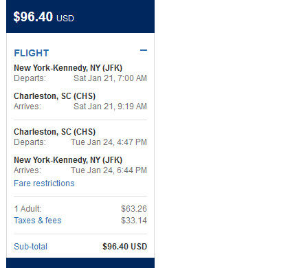 south carolina flight tickets