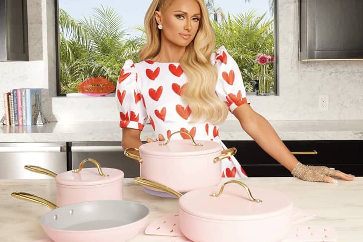 pink pots and pans set