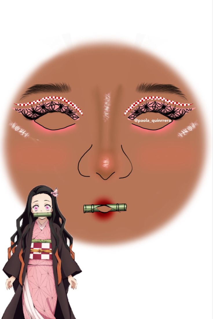 nezuko maquillaje